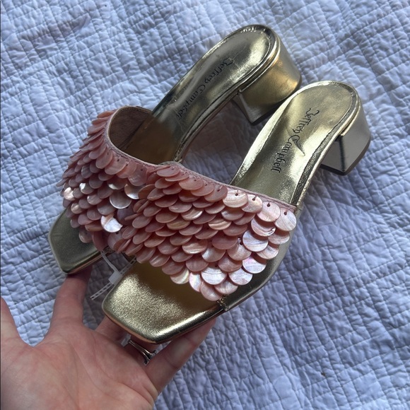 NEW JEFFREY CAMPBELL fiahly scale embellished kitten block slides size 37 - Picture 8 of 8